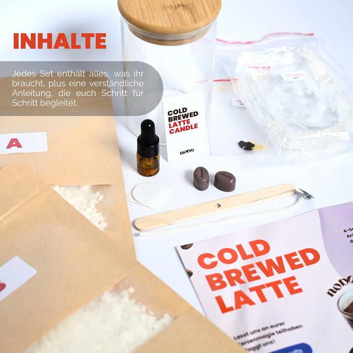 nobo crafts nobo DIY Kerzenherstellungsset Iced Kaffee Latte – Coffee Kerzen selber machen Set für E