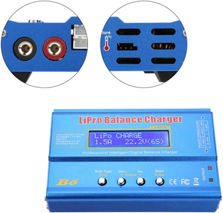 FTVOGUE B6 80W Digital LCD Balance Ladegerät Entlader Parallel Ladegerät für LLiPo NiMH RC Batterie