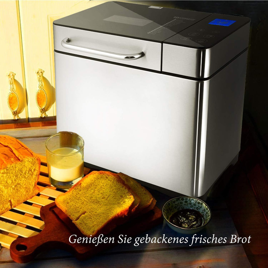 Ｍeykey Brotbackautomat Backmeister Brotbackmaschine mit 19 Programme für 500g-1000g Brotgewicht, 710