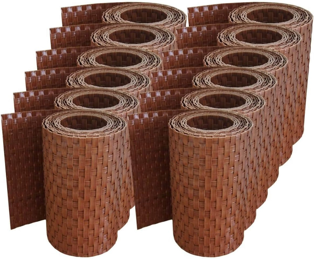 workingHOUSE Polyrattan-Sichtschutzstreifen, Sichtschutz für Doppelstabmatten Zaun, 19 x 255 cm (12