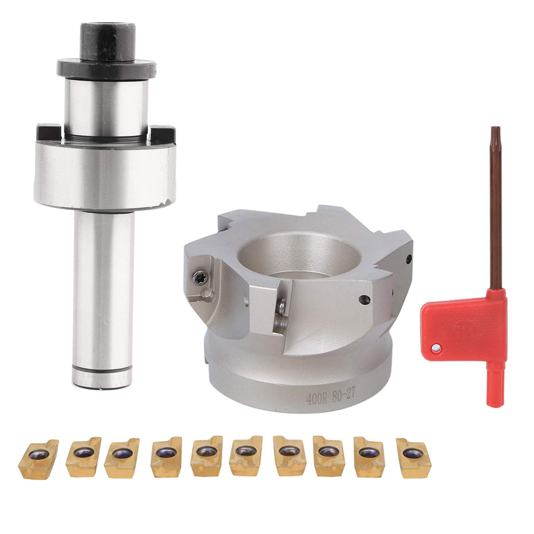 Planfräser, CNC-Fräser-Set Einschliesslich C20-FMB27-Spannzangenhalter, BAP400R-80-27-6-Nutenfräser
