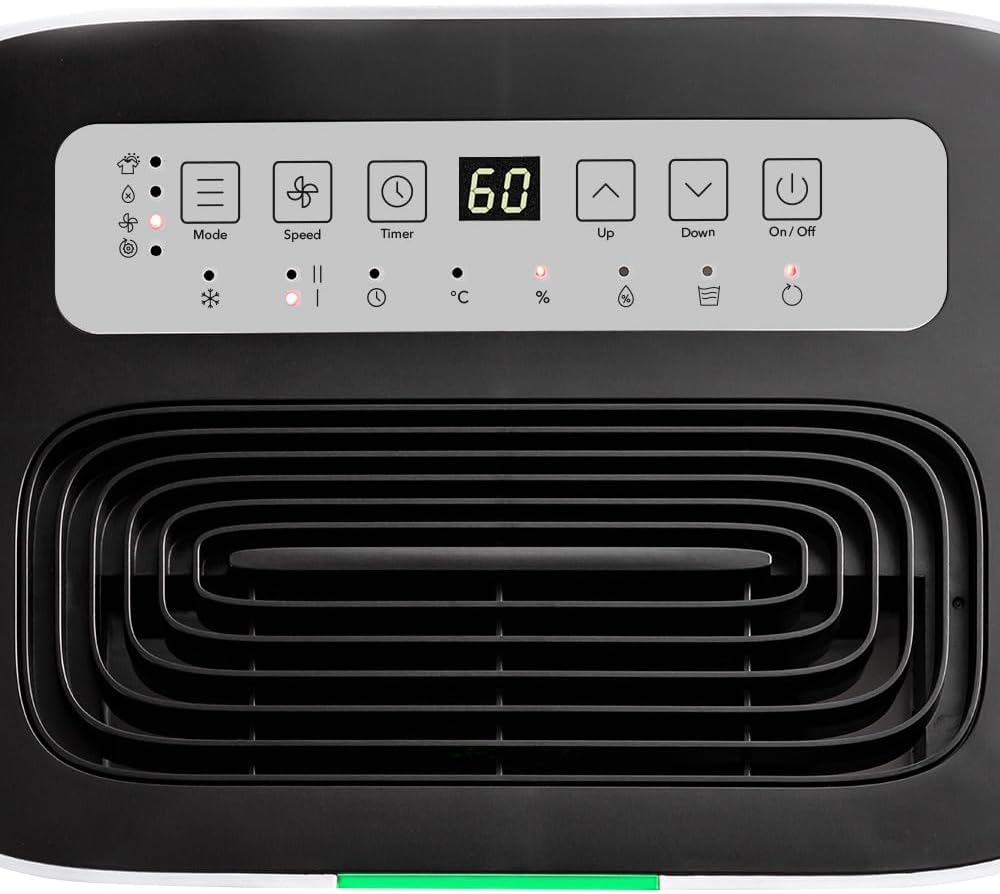 TROTEC TTK 70 HEPA (Plus) Luftentfeuchter Leistung 20 L/Tag | Fläche 45 m²/110 m³ – 2in1 Luftreinige
