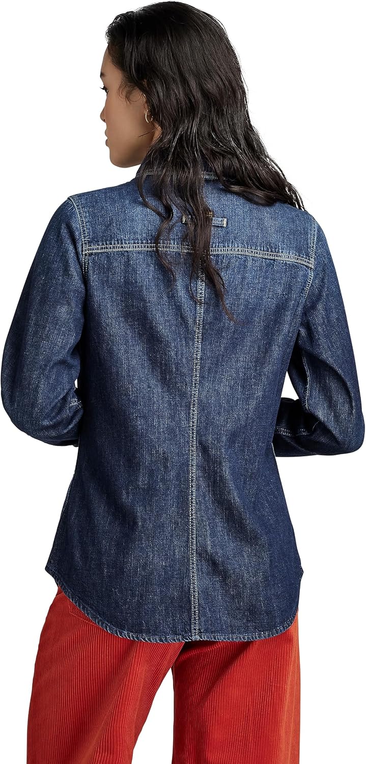 G-Star Raw Damen Slim Denim Wmn Shirts XXS Blau (Worn in Deep Sea D23682-d252-g133), XXS Blau (Worn
