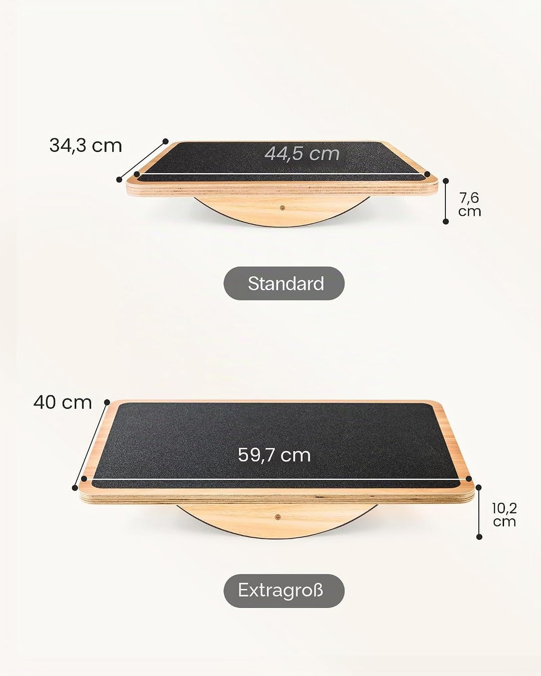 StrongTek Professional Wooden Balance Board, Rocker Board, Wood Standing Desk Accessory, Balancing B