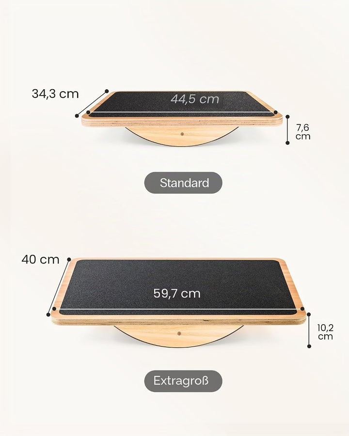 StrongTek Professional Wooden Balance Board, Rocker Board, Wood Standing Desk Accessory, Balancing B