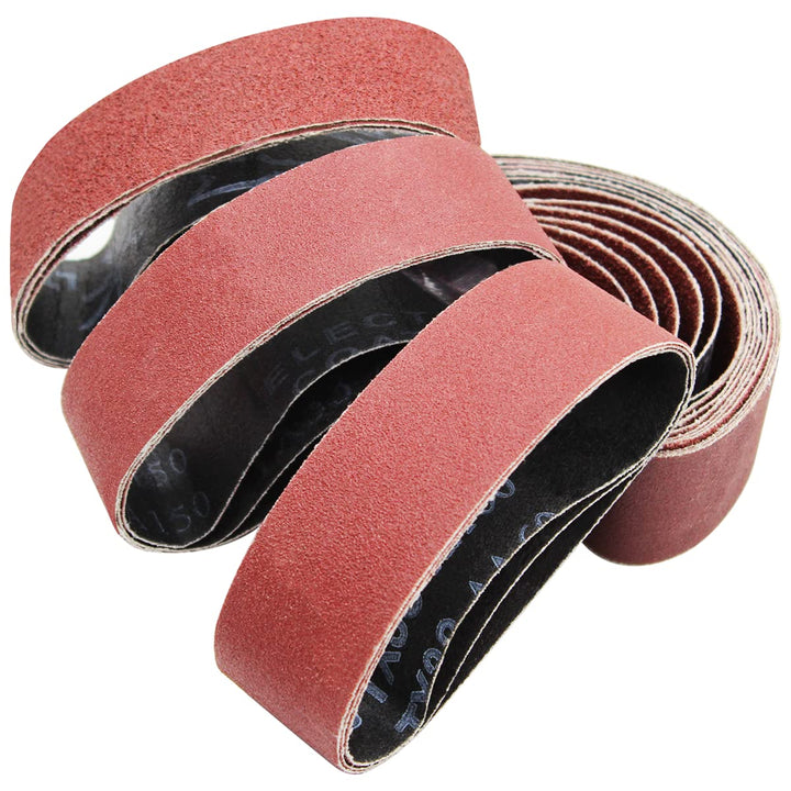 SenmaiTools Schleifbänder 40 x 303 mm, (Korn 40 60 80 120 150 240) Professionelle Schleifbänder, Sch