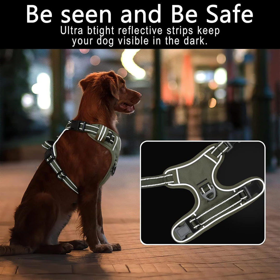 HEELE Hundegeschirr, Hundegeschirr für Kleine Hunde, Freigabe am Hals, Vorderseite Rückseite Clips H