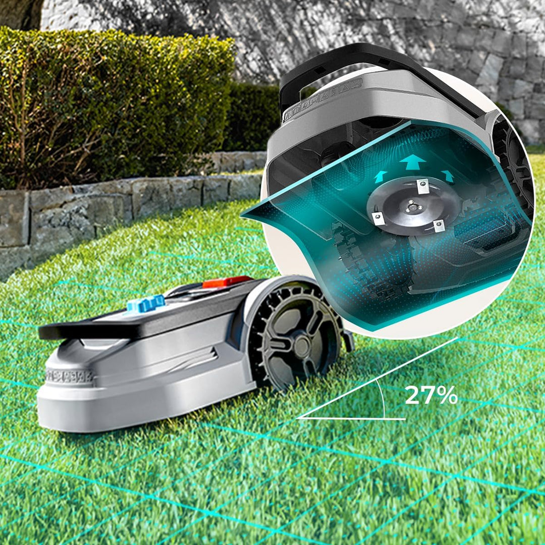 Cecotec Rasenmähroboter Conga Grasshopper 300. Digitaler Brushlessmotor, Flächen von 300 m², maximal