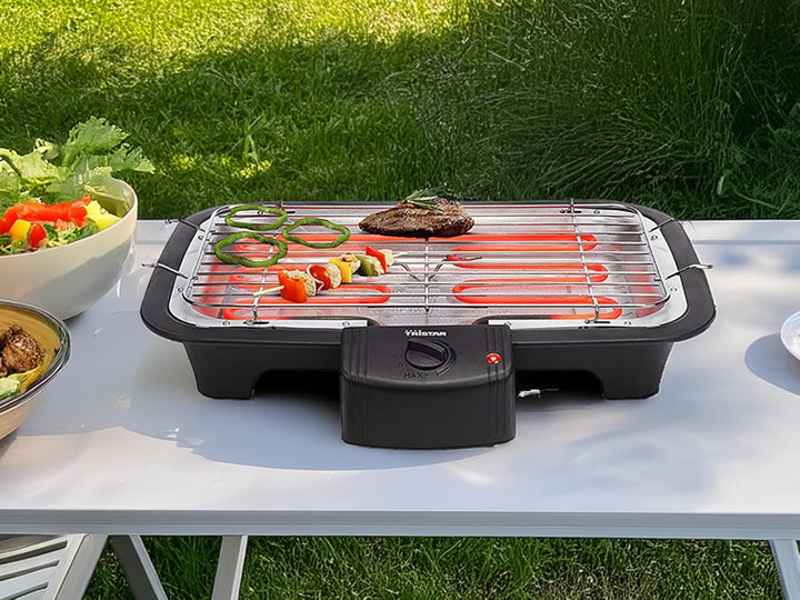 Tristar BQ-2813 Elektrogrill, 37 x 21 cm, 2000 Watt