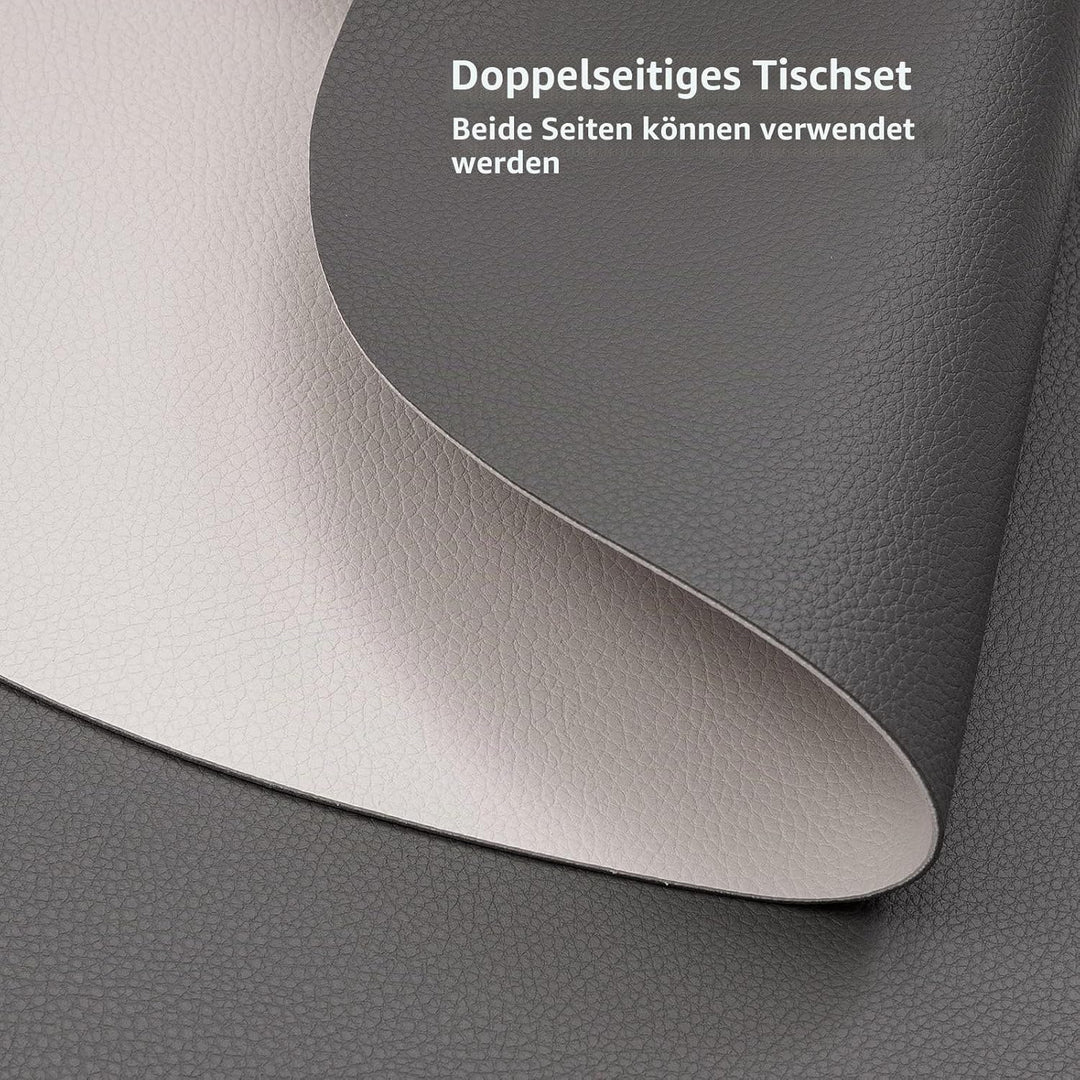 Myir JUN Tischsets 4er Set, Tischsets Abwaschbar Platzsets Rund Ø 38cm Platzdeckchen Rund Doppelseit