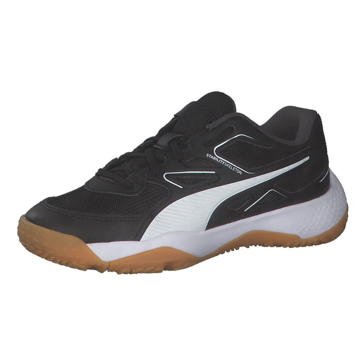 PUMA Unisex Kinder Solarflash Jr Leichtathletik-Schuh, Puma Black Puma White High Risk Red Gum