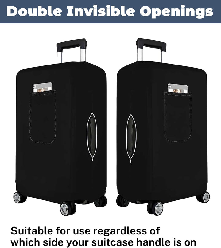 Morbuy Elastisch Kofferschutzhülle, Gross Kofferhülle Schwarz mit Reissverschluss, Suitcase Luggage