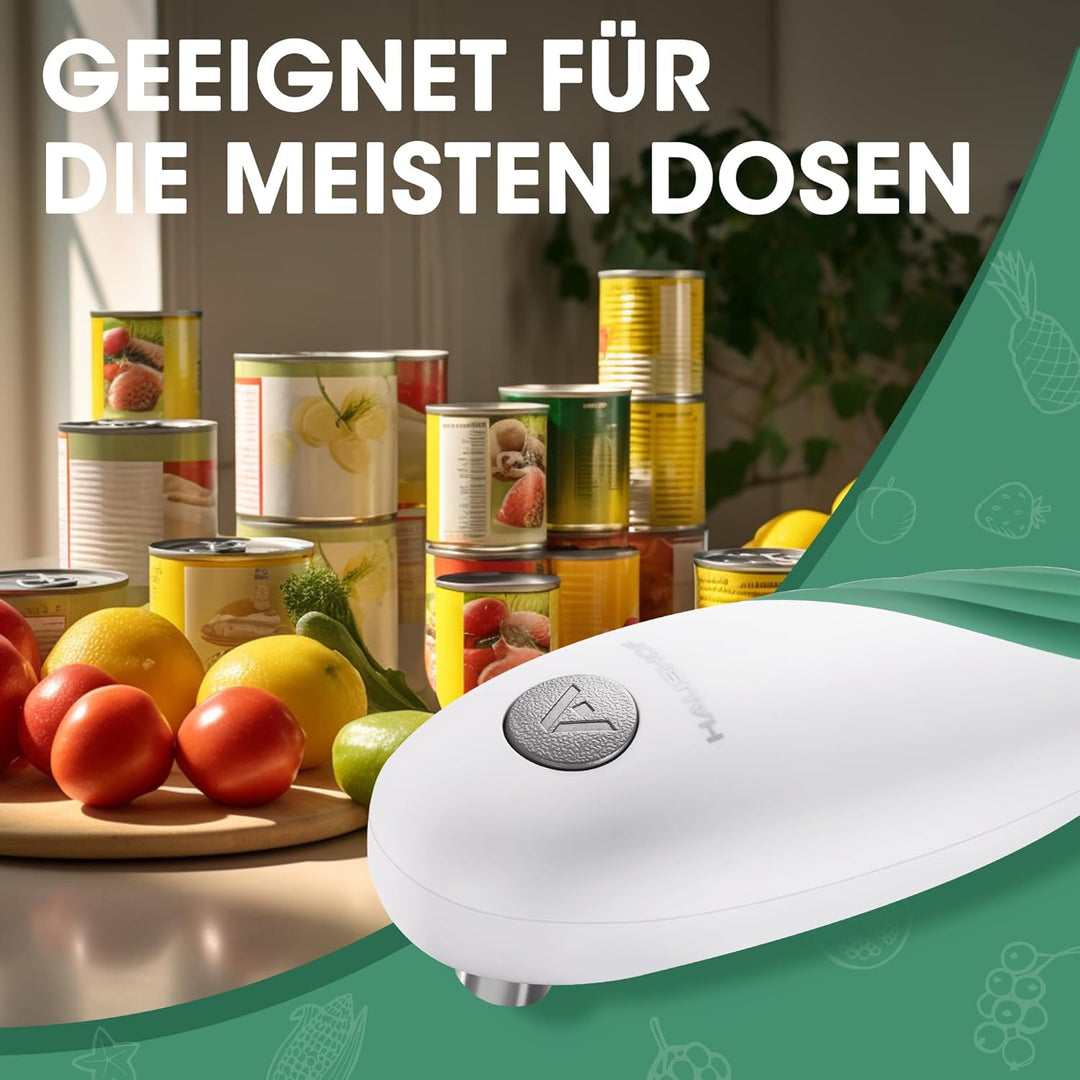 HAUSHOF Elektrischer Dosenöffner, One Touch Dosenöffner, Automatische 360°-Drehung & Automatischer S