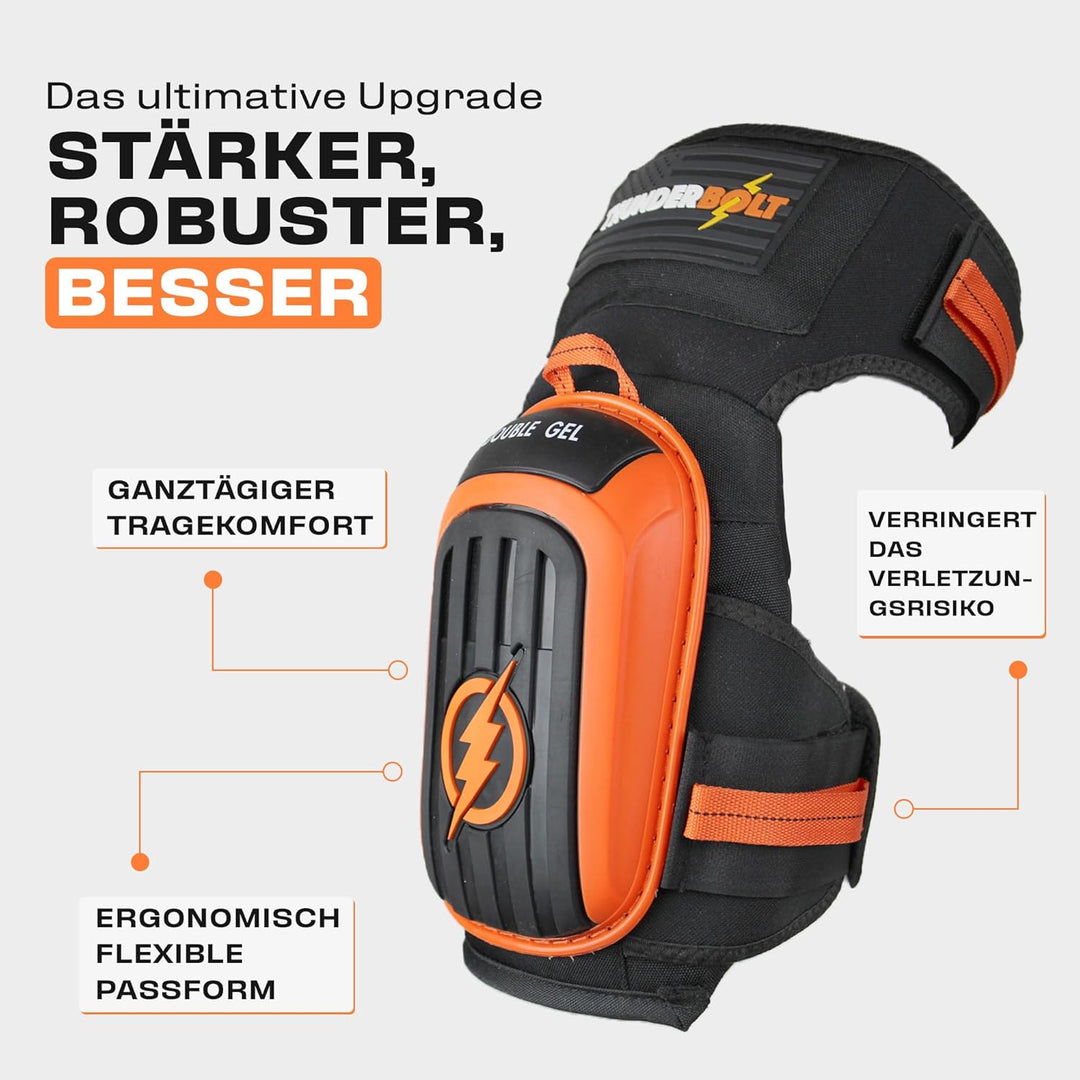 Thunderbolt Knieschoner für Männer, Bau-Knieschoner für die Arbeit für Männer und Frauen, mit Doppel