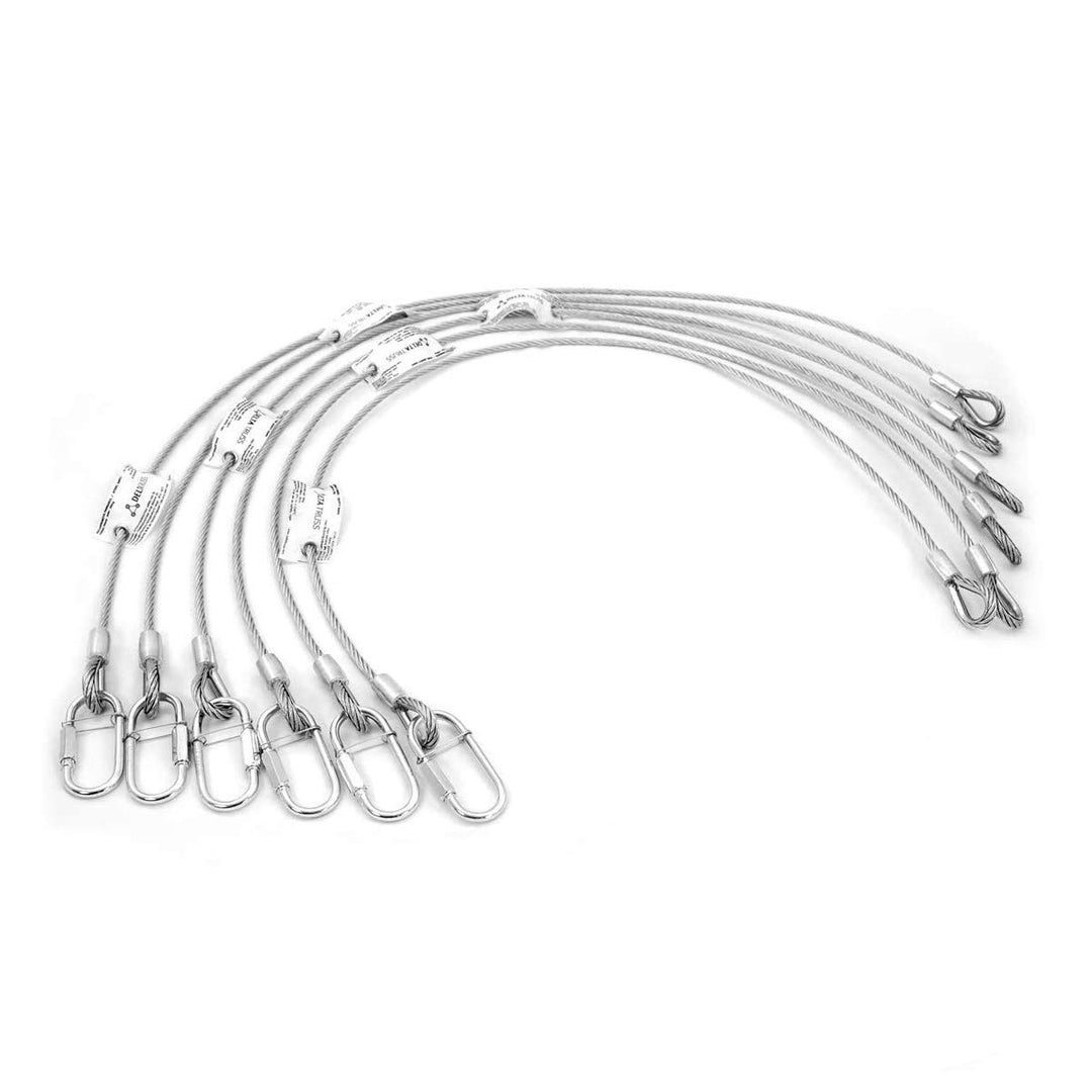 6 x Sicherheits-Fangseil/Safety/Sicherungsseil gefertigt nach DGUV 115-002 (ehemals BGV-C1) zur Sich
