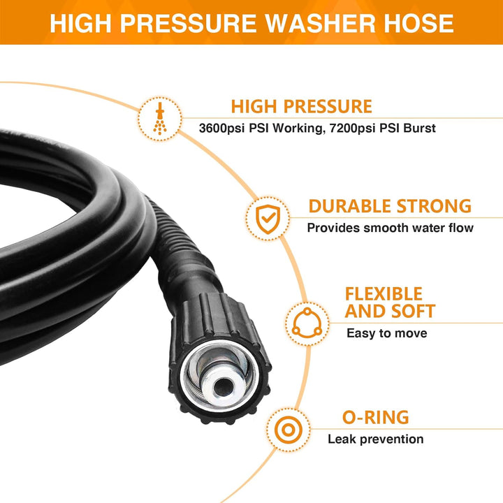 Fai Top 10M Hochdruckreinigerschlauch M22 Anschluss,Hochdruckschlauch Verlängerungsschlauch für Karc