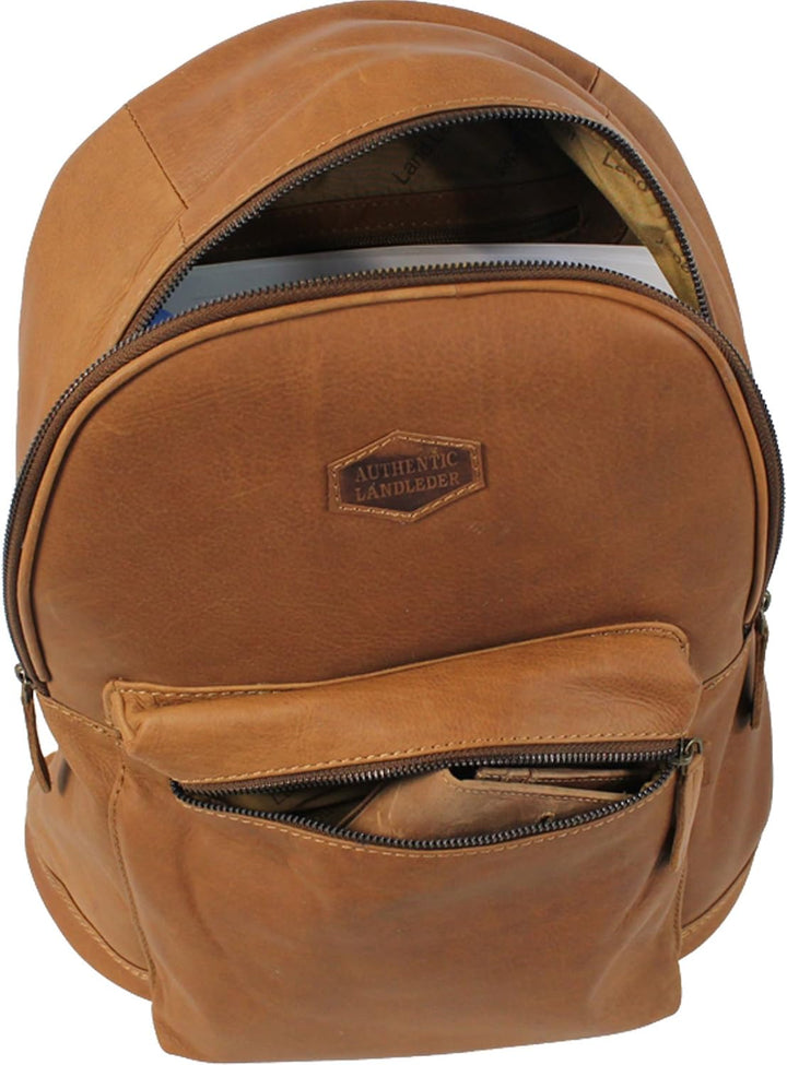 LANDLEDER Rucksack ECHT LEDER braun Damen, Braun