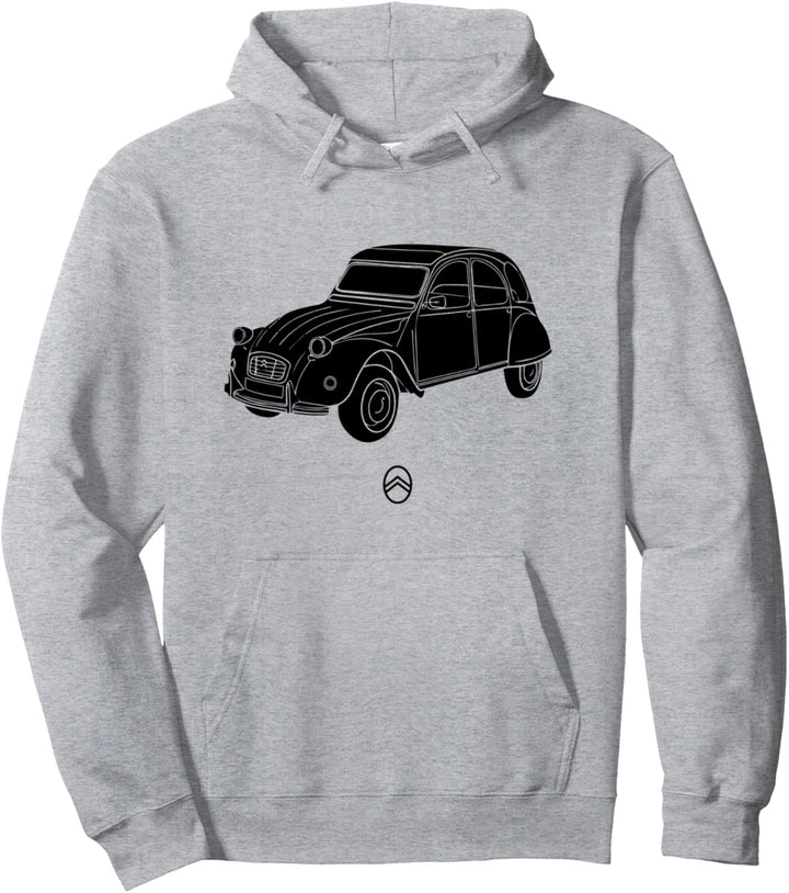 Citroën 2CV Winkel, schwarze Füllung Pullover Hoodie