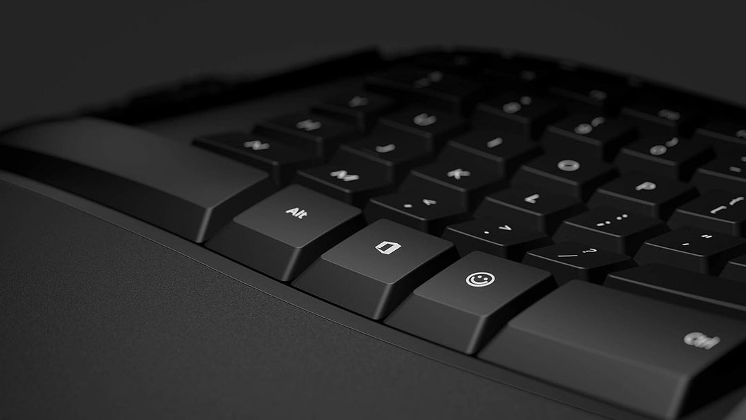 Microsoft Ergonomic Desktop (Set mit Maus und Tastatur, deutsches QWERTZ Tastaturlayout, schwarz, er
