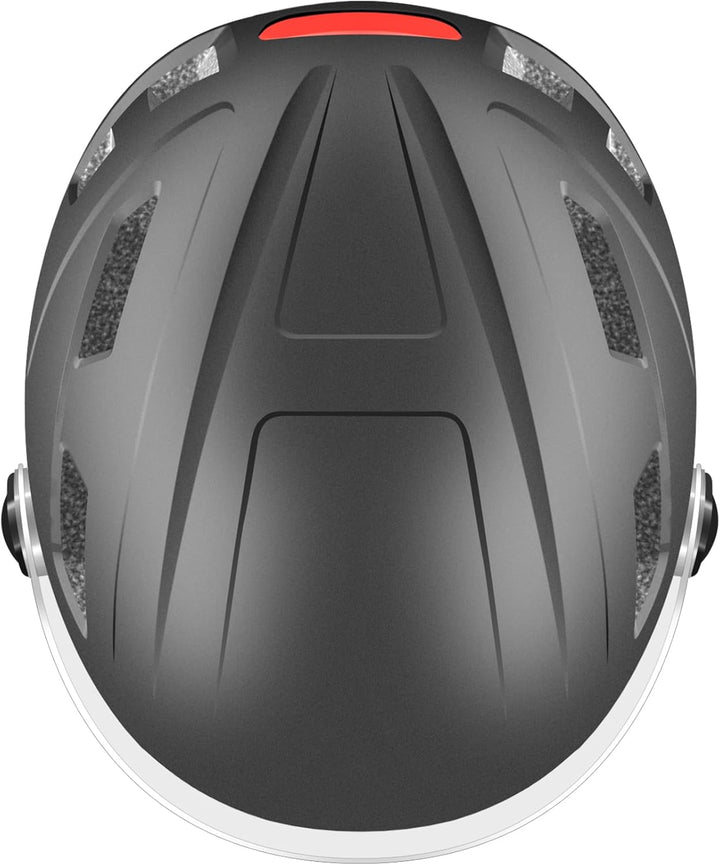 Fahrradhelm Herren, Damen Helm mit Magnetischem Visier Abnehmbarer Sonnenschutzkappe und Grössenvers