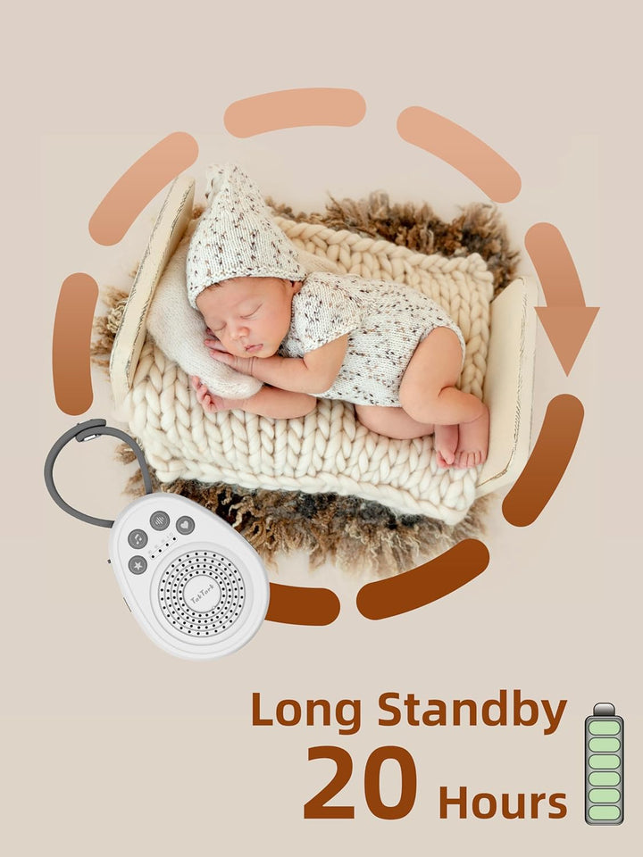 TakTark Weisses Rauschen Baby Tragbar mit Akku für Kinder & Erwachsene, White Noise Machine Baby mit