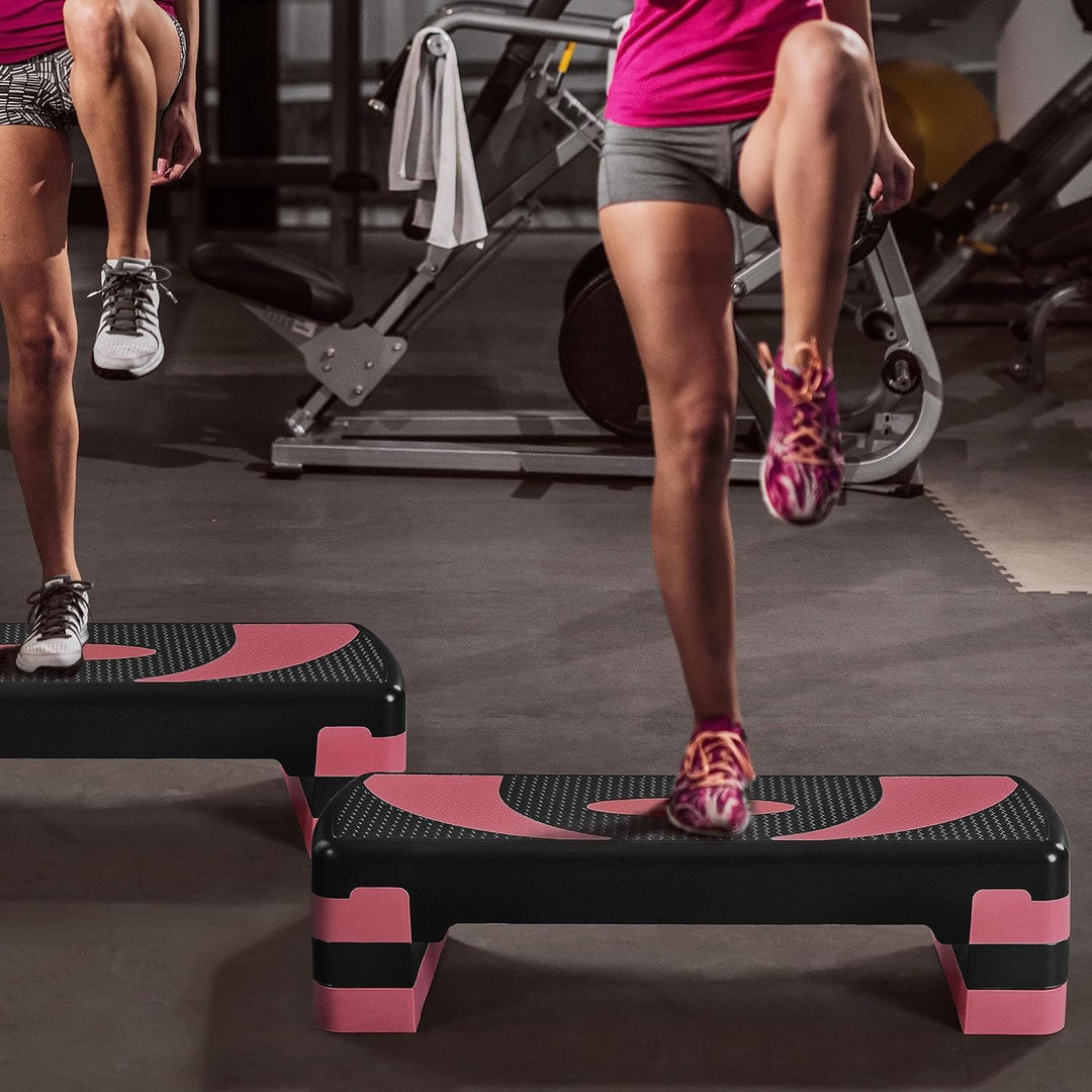 Yaheetech Aerobic Steppbrett für Zuhause Stepper mit rutschfester Oberfläche Stepboard in 3 Stufen v
