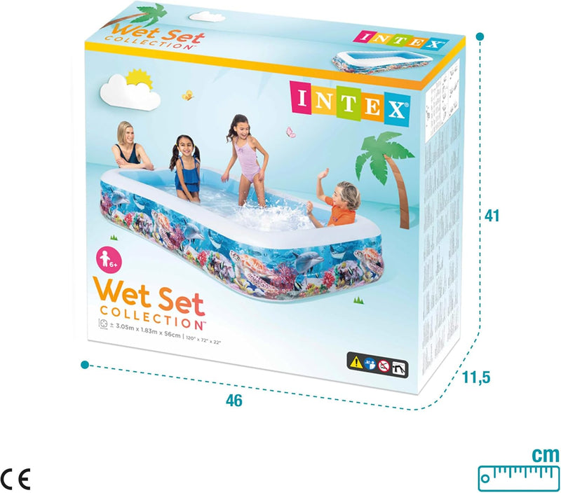 Intex Sealife Swim Center Pool - Kinder Aufstellpool - Planschbecken - 305 x 183 x 56 cm - Für 6+ Ja