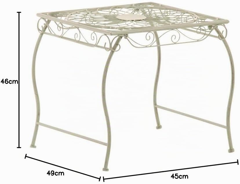 CLP Eisentisch Zarina in nostalgischem Design I Robuster Gartentisch mit kunstvollen Verzierungen, F