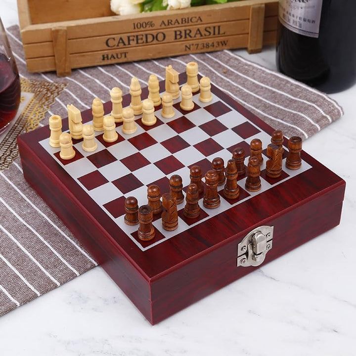 Humpti Originelle Geschenke für Herren, Geschenk-Set für Herren – Zubehör für Wein und Schach, Weinö