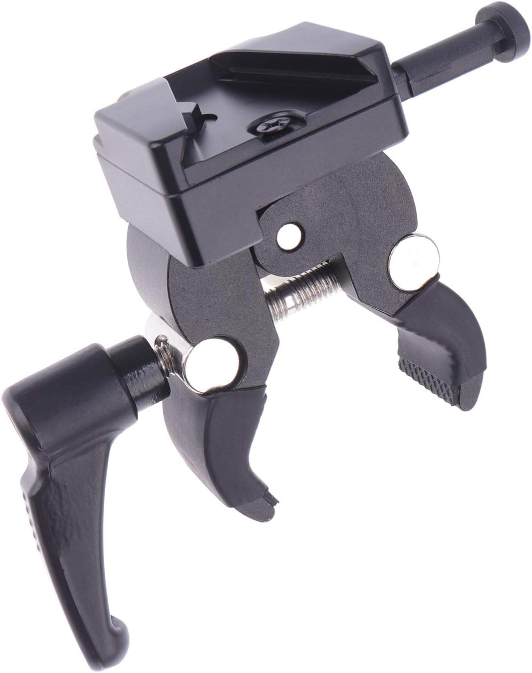 Fotga V-Mount Batterieadapter mit Super Clamp Crab Zangenclip zur Montage an Stativrohr-Stativstange