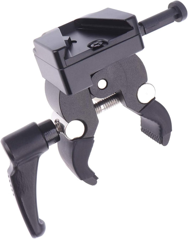 Fotga V-Mount Batterieadapter mit Super Clamp Crab Zangenclip zur Montage an Stativrohr-Stativstange