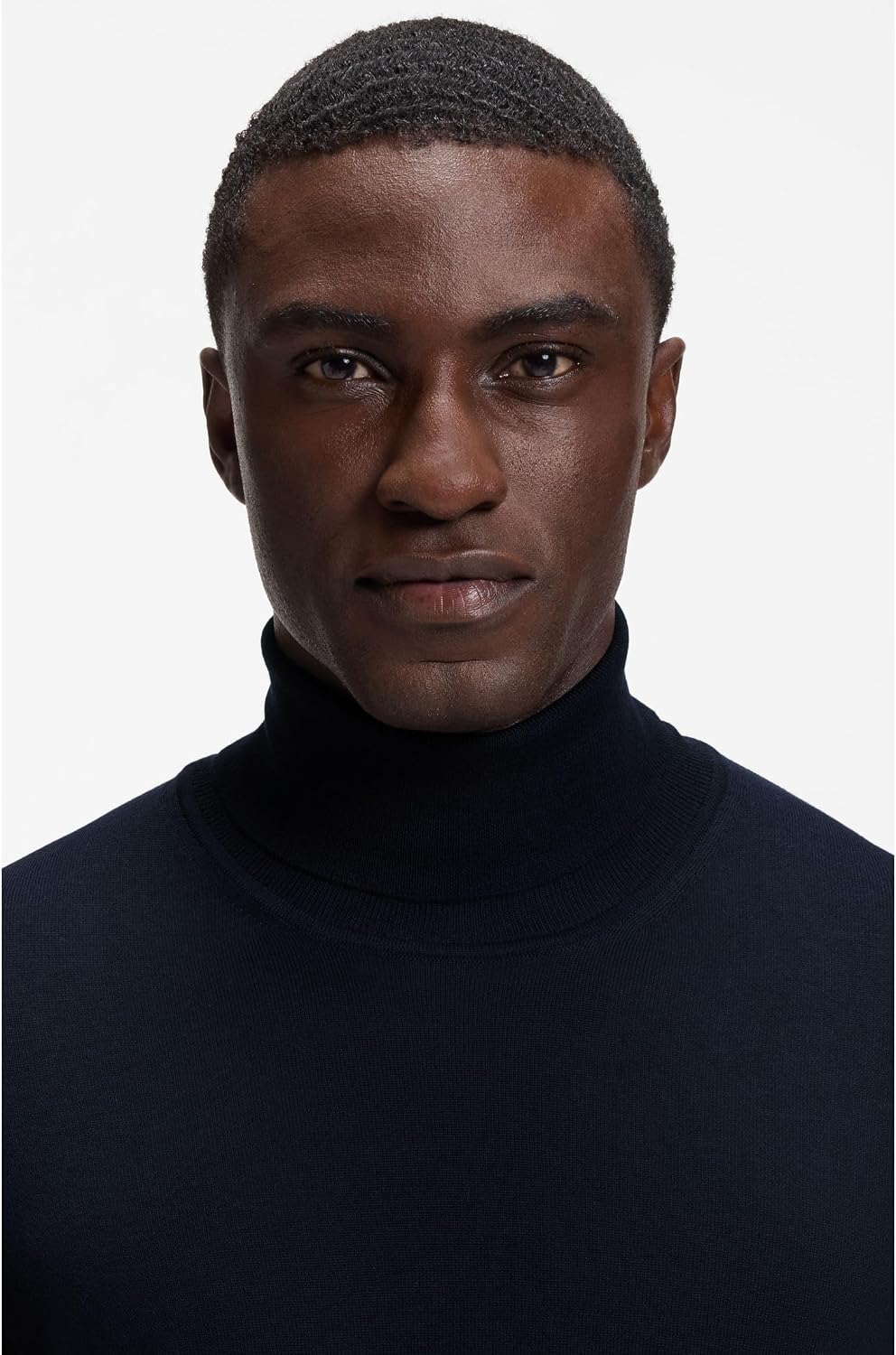 BOSS Herren Musso-P Slim-Fit Rollkragenpullover aus extrafeiner Merinowolle S Dunkelblau404, S Dunke