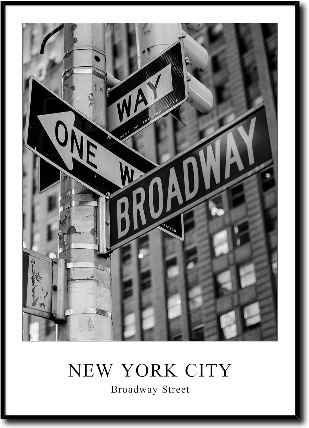 daazoo Rahmenbild New York Broadway | Wandbild mit Rahmen | Der Broadway ist die älteste und mit meh