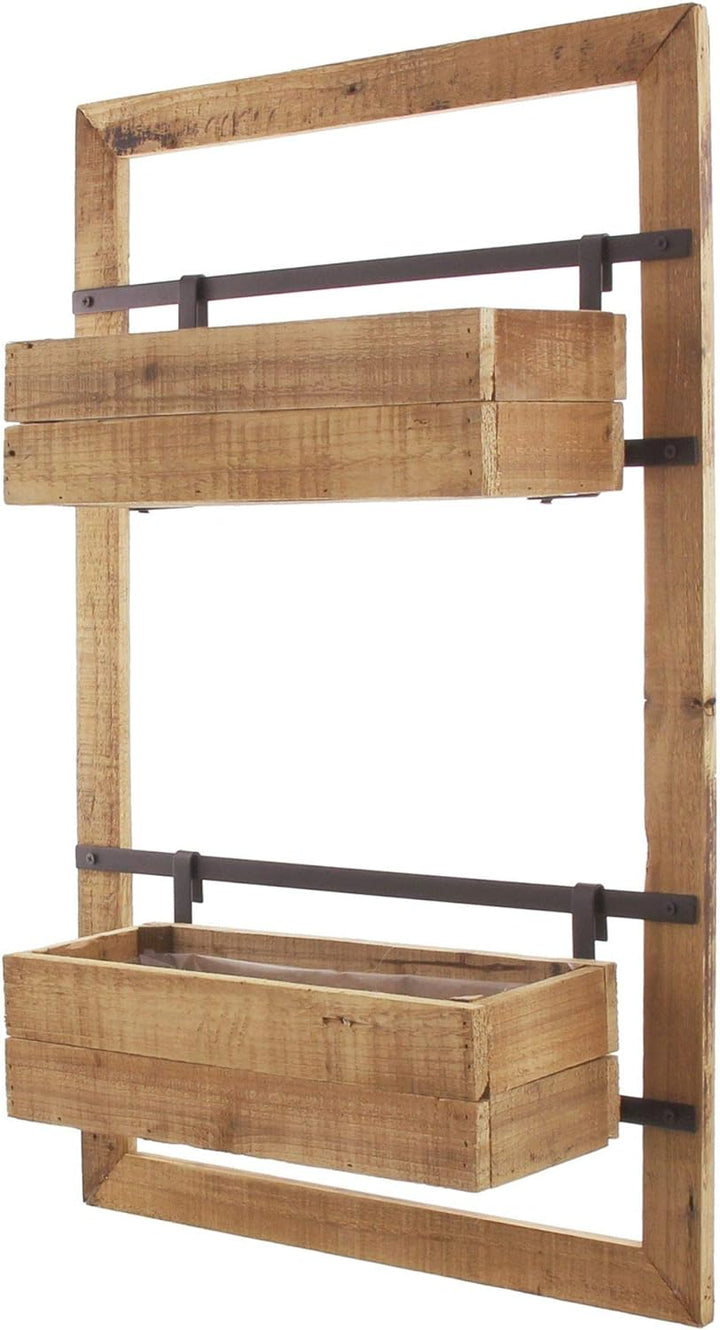 FRANK FLECHTWAREN Pflanzkasten, Pflanzregal Wandpflanzer Industria, Holz, Wandboard zum bepflanzen 4