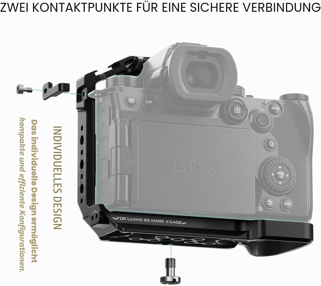 Tilta Half Camera Cage Kompatibel mit Lumix S5 II/S5 IIX/G9 II Filmmaking Kit mit HDMI USB-C Kabelkl