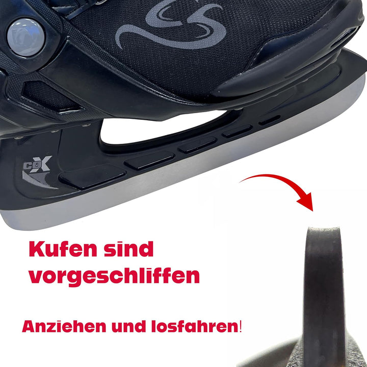 Cox Swain Schlittschuhe Frost, Softboots für Kinder und Erwachsene, Anfänger/Fortgeschrittene, Beque