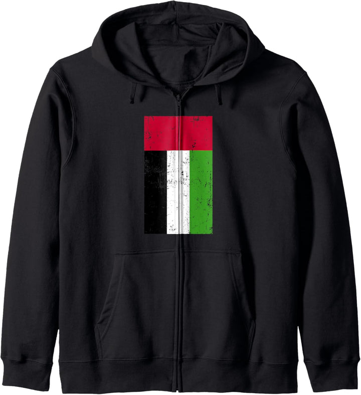 United Arab Emirates Middle East Abu Dhabi Distressed Flag Kapuzenjacke