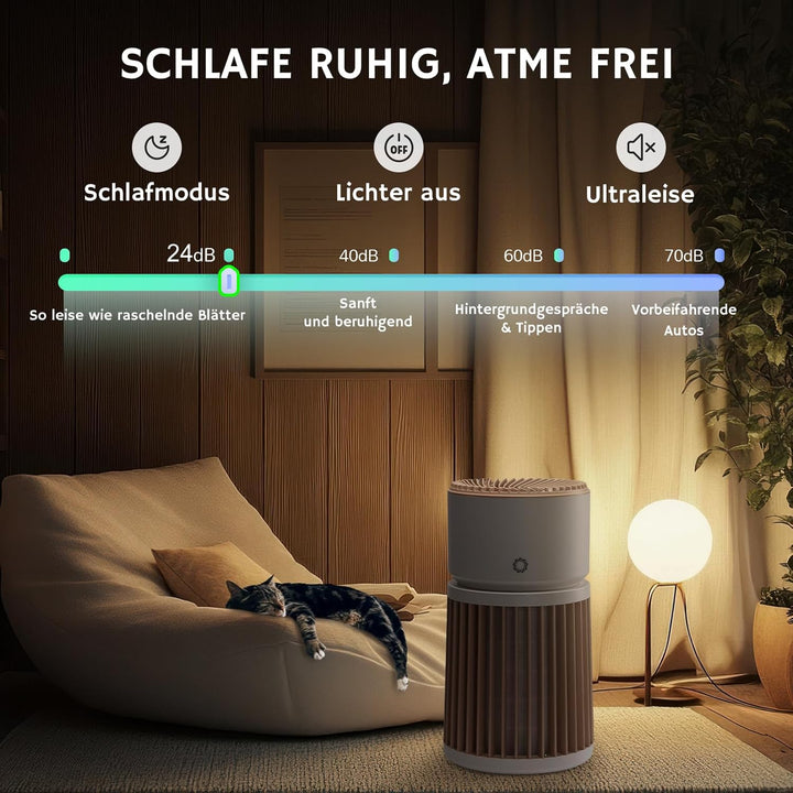 Airthereal Luftreiniger für Haustiere mit H13-Filter gegen Gerüche – Entfernt Tierhaare, Hautschuppe