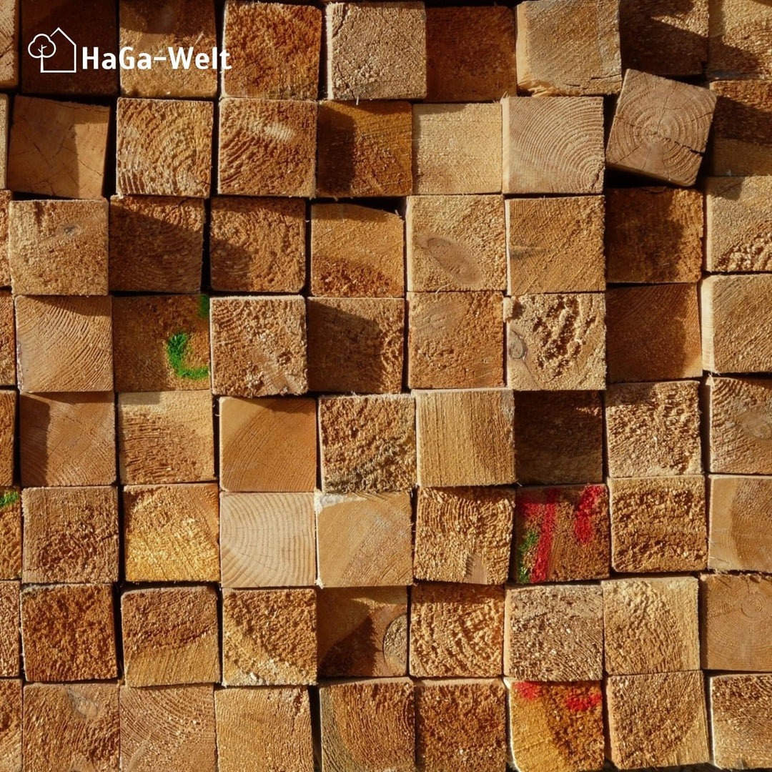 HaGa® - 5 Stück Robuste Kieferholz Holzpfosten in Braun - Grösse 100cm - 7cm x 7cm Kesseldruck imprä