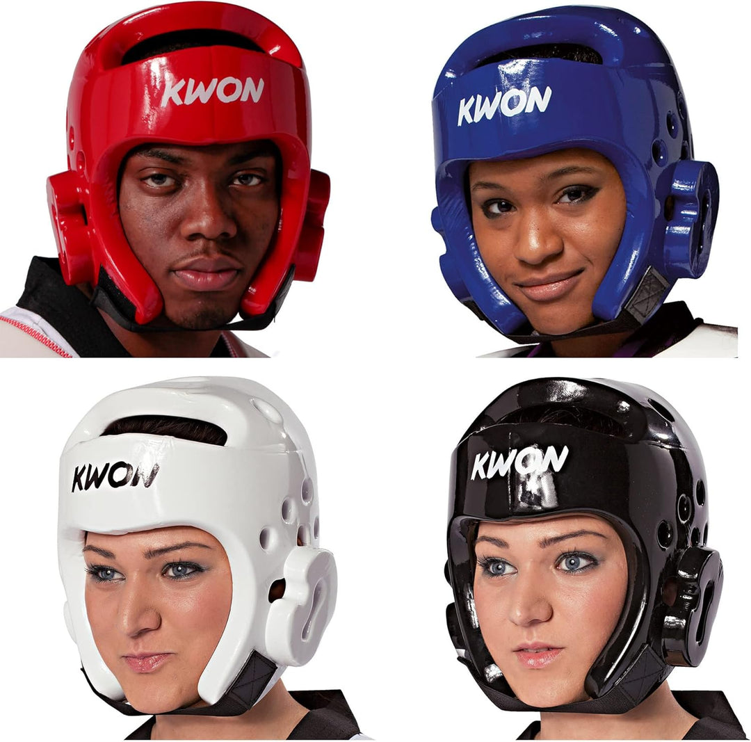 Kwon® Taekwondo Kopfschutz 4006 PU CE WTF Kopfschützer Schwarz S, Schwarz S