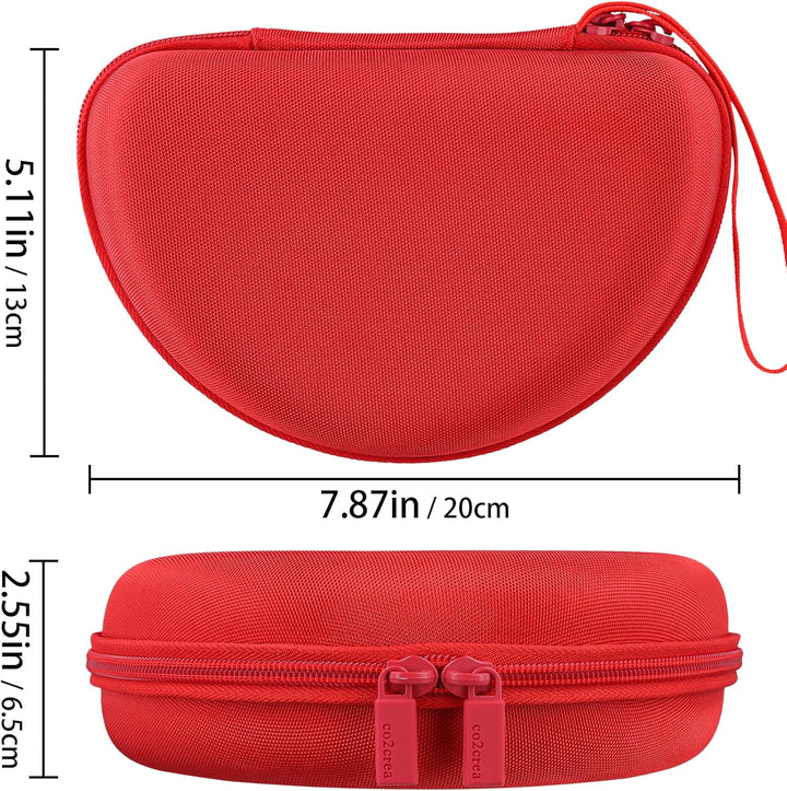 co2CREA Hart Tragbare Schutzhülle Etui Tasche für All-In-One Audioplayer Starterset Pini Rot Cookie