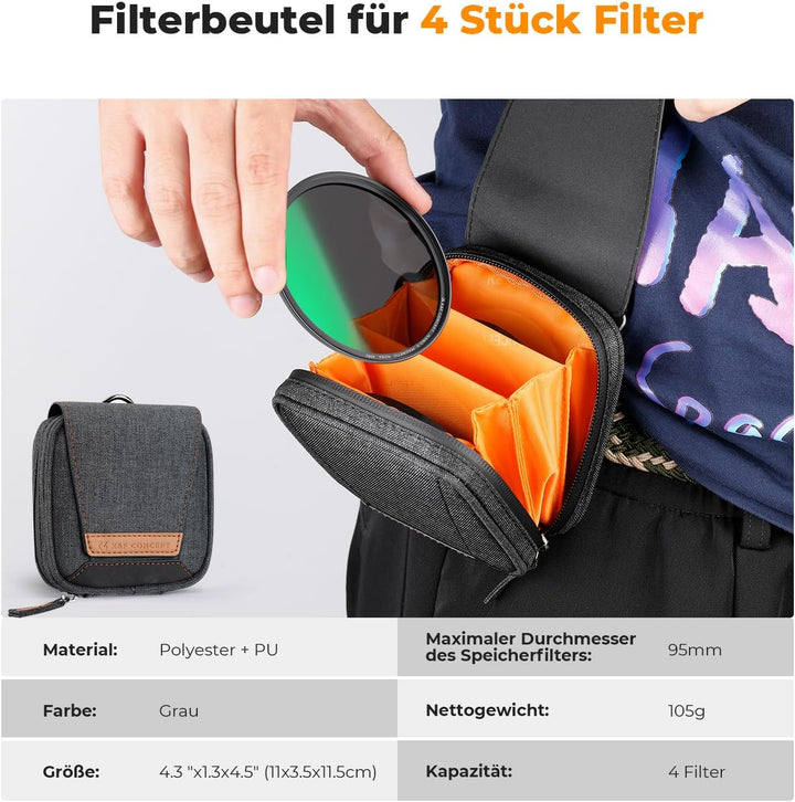 K&F Concept Magnetic Filter Set Nano X-Serie 55mm Magnetisches Schnellwechsel System Quick Swap Syst