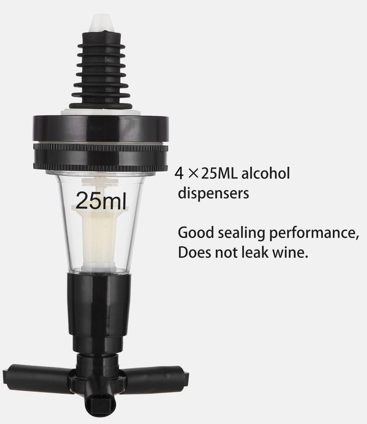 Soulpala Bar Butler Bar Flaschenhalter und Dosierer Bar Butler Wand Flaschenhalter für 4 Flaschen Ba