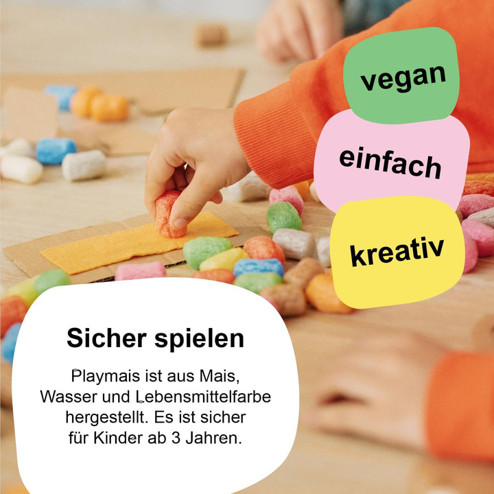 Playmais Classic 600 Teile | Bastelset | natürliches Spielzeug | inkl. Schwämmchen &amp; Bastelmesser |