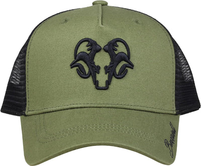 Bexxwell Trucker Cap olivgrün/schwarz mit 3D Logo-Stickerei (optimale Passform, Kappe, Black, Green,