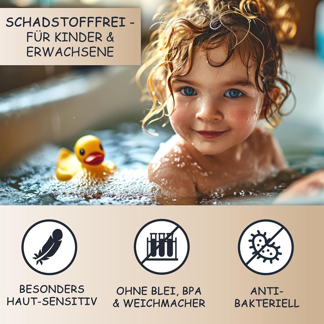 Duschmatte rutschfest 53x53 cm (Wal Unterwasserwelt Blau) - Antirutschmatte Dusche BPA frei - Badema