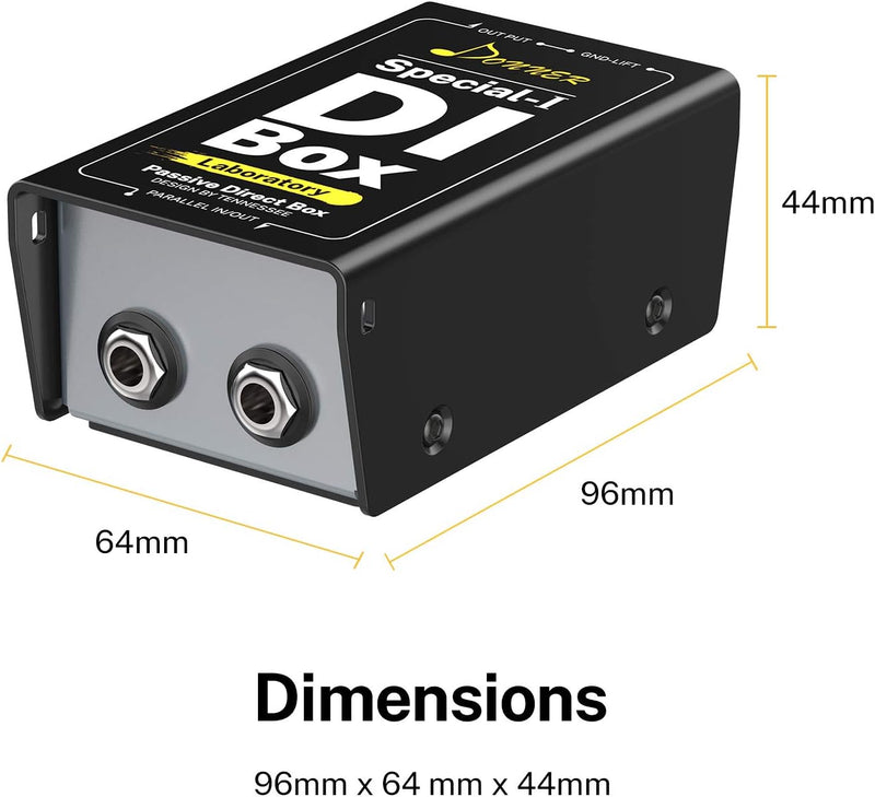 Donner Passive DI-Box Professional Passiv DI-Box zu symmetrischem und unsymmetrischem XLR (Special-Ⅰ