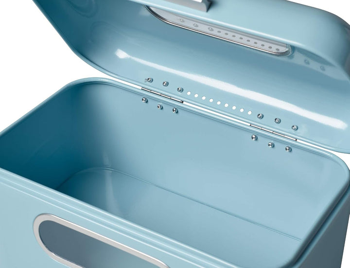 ECHTWERK Brotkasten, Brotbox, aus Metall, "smal",hellblau, 30 x 20 x 16,5 cm Hellblau S Single, Hell