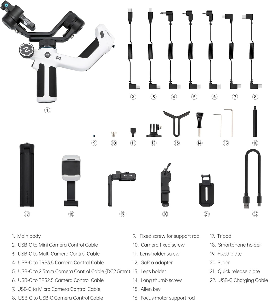 Feiyu SCORP Mini 2 [Offiziell] All-in-1 Stabilisator Gimbal für spiegellose Kameras/GoPro/Smartphone