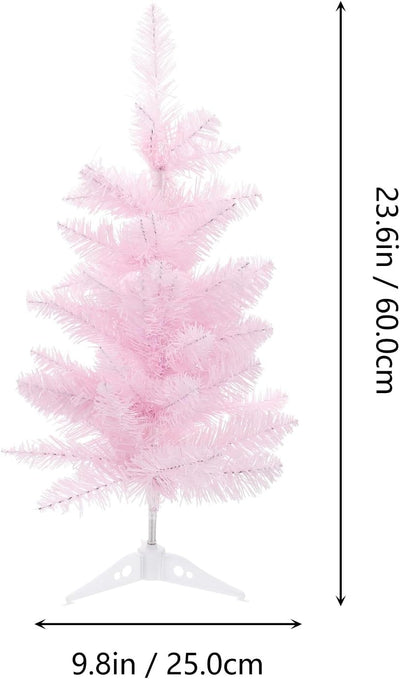 BESPORTBLE Mini Weihnachtsbaum Tannenbaum Rosa Künstlicher Christbaum Klein Miniatur Tanne Tischdeko